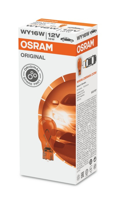 Preview: Osram Glassockellampe 12V 16W ORANGE (OS-921NA)